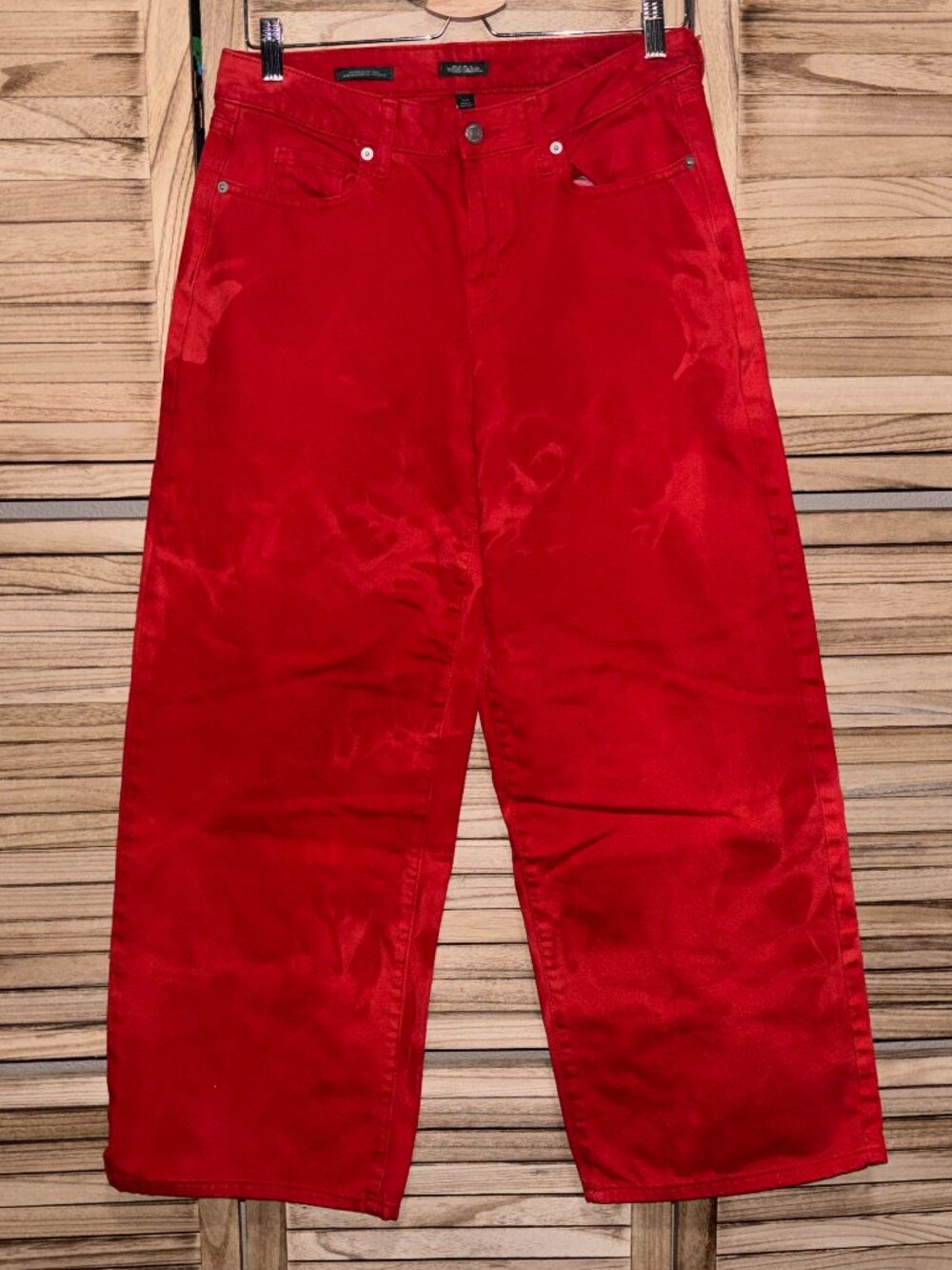 Wild Fable Red Tie-Dye Low-Rise Baggy Wide Leg Jeans Size 6/R